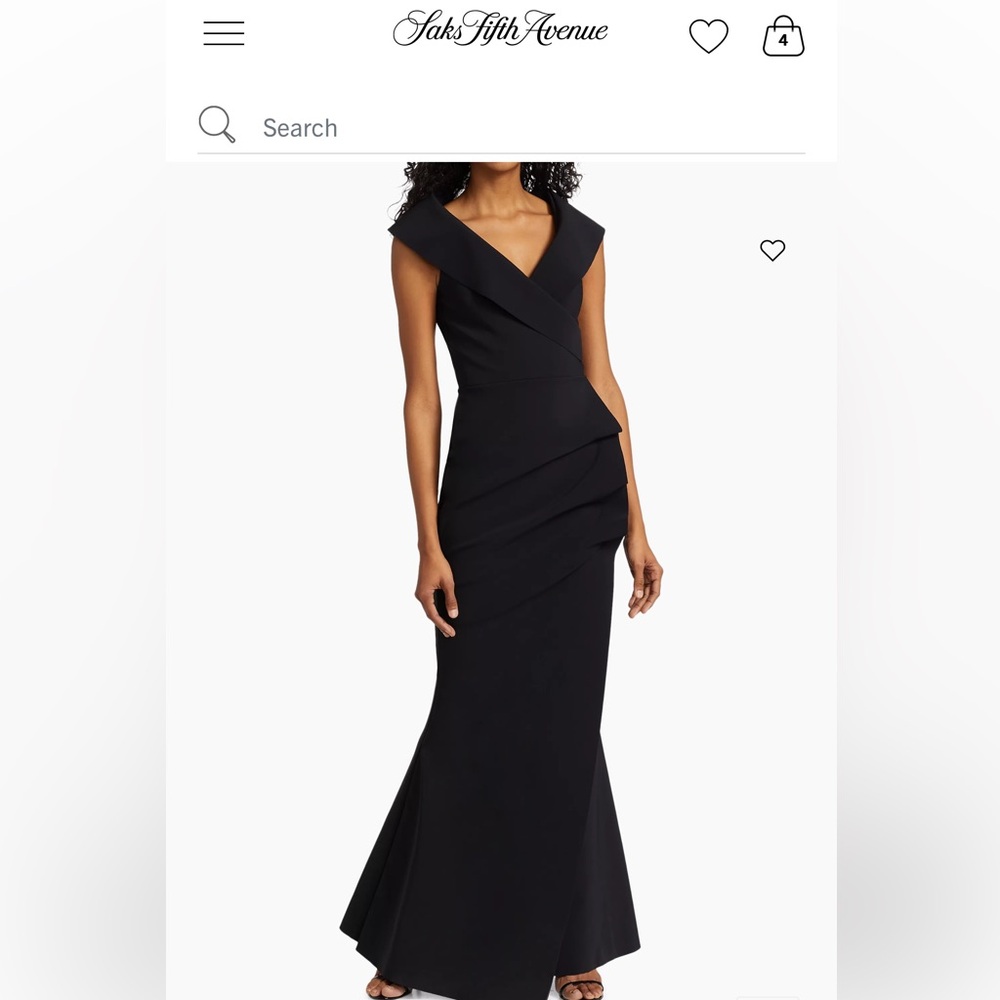 Chiara Boni La Petite Robe Cocoon Collar Trumpet Gown in size 6.